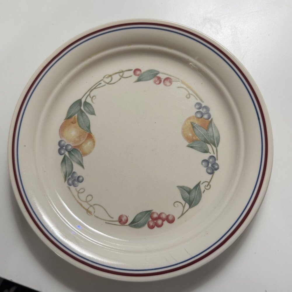 Corelle By Corning Abundance Fruit Garland 8.50" Lunch/Salad Plates Set Of 4